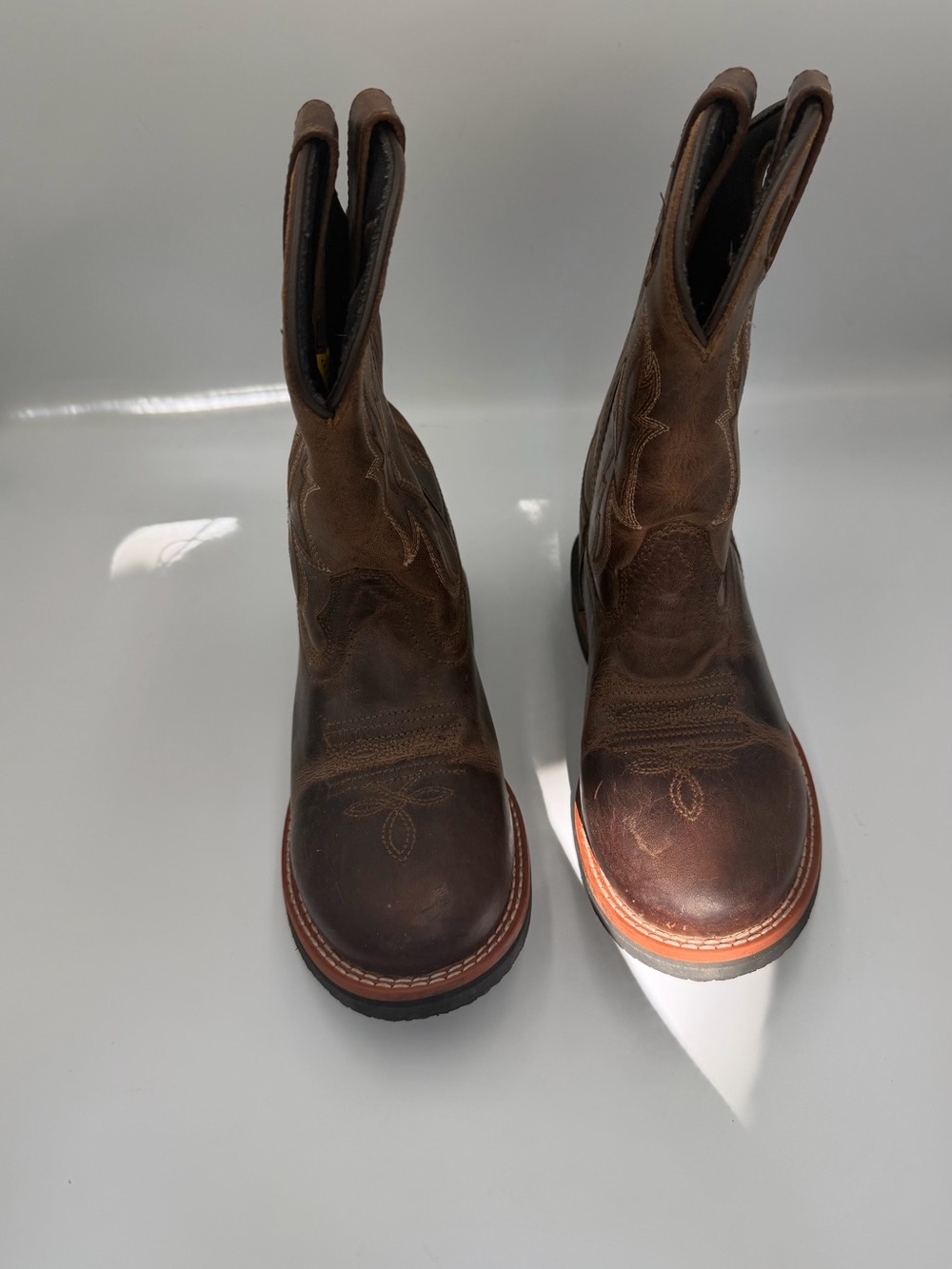 Dan Post Brown Leather Kids Western Boots